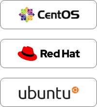 센토OS, 레드햇, 우분투 리눅스 로고